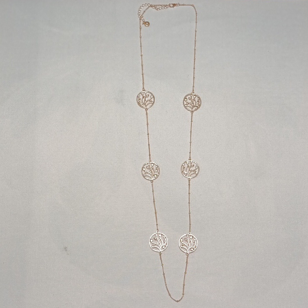 Elegant Gold Tree Pendant Necklace